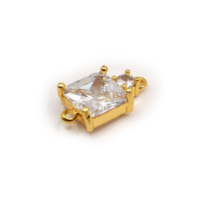 Diamond Square 18K Gold Connector