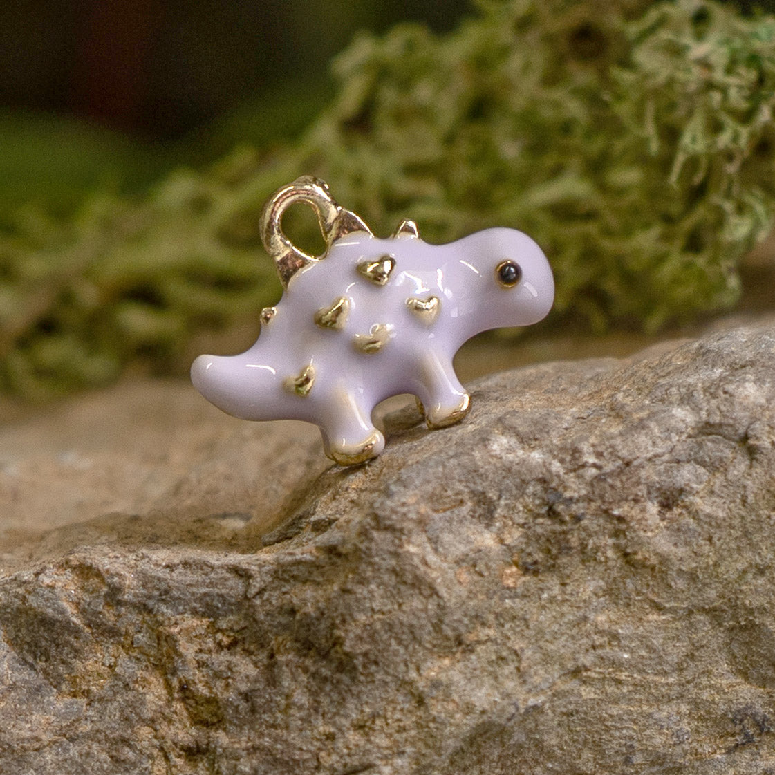 Dinosaur Alloy Enamel Charm in Baby Kentrosaurus