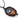 A gothic-style oval pendant necklace featuring a colorful stained-glass design of a bat and faces, set in an ornate black metal frame and suspended from a black cord, shown on a white background.