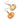 A pair of gold-tone dangle earrings shaped like stylized pumpkins, one with a textured gold finish and the other with a glossy orange center bordered by clear rhinestones, shown on a plain white background.