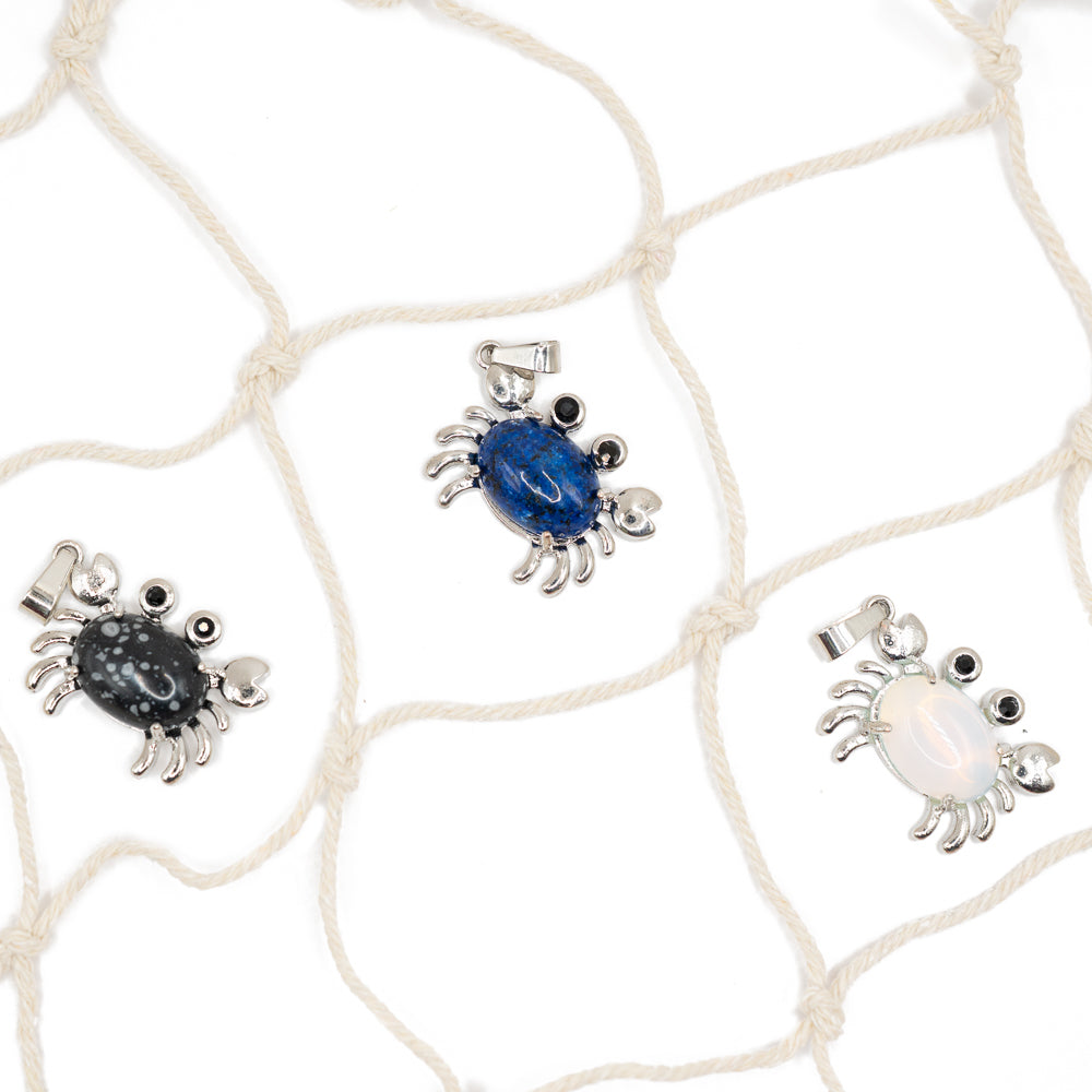 Dungeness Crab Stone Pendant