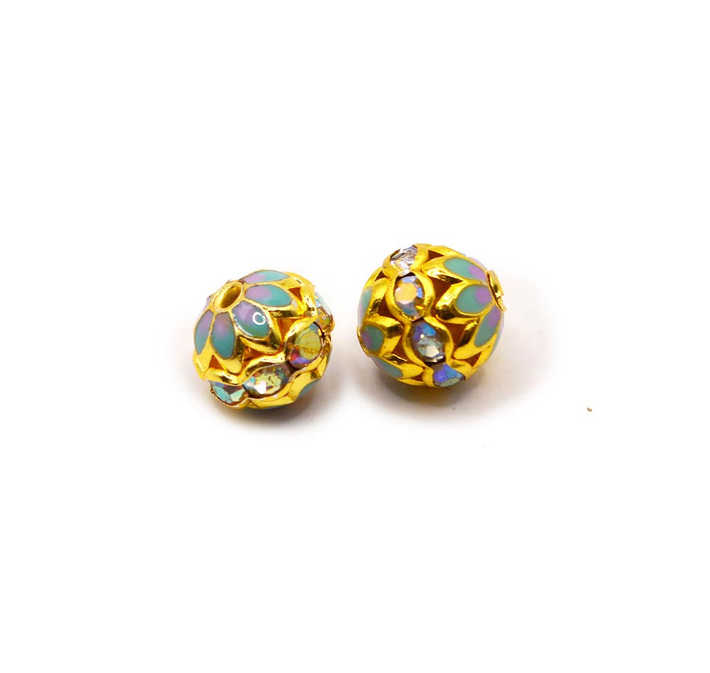 Enamel Bead Pair in Daybreak