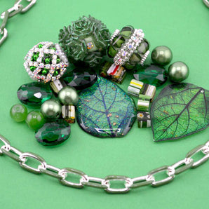 Bead Mix & Chain in Eternal Emerald