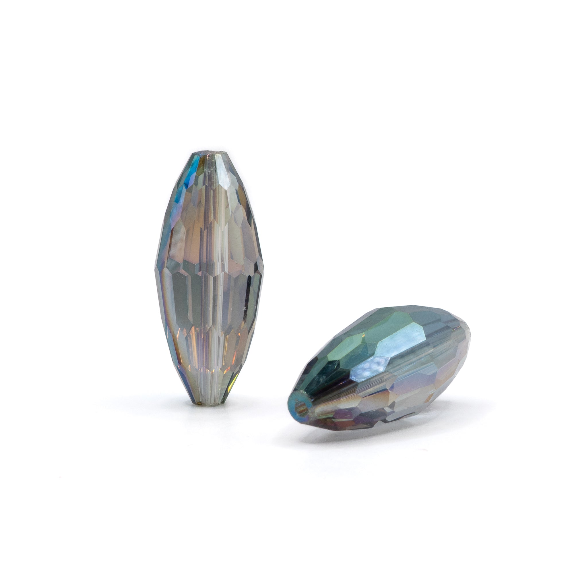 Shine with Me Faceted Glass Bead Pair