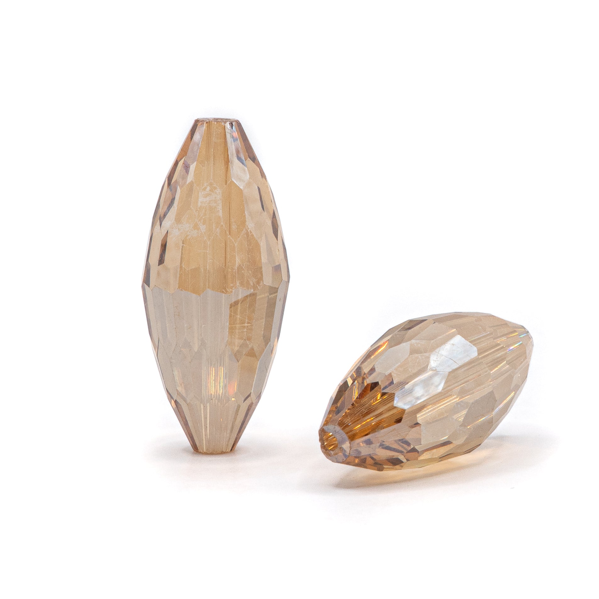 Shine with Me Faceted Glass Bead Pair