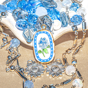 Bead Mix & Chain Bundle in Clear Sky Sparkle