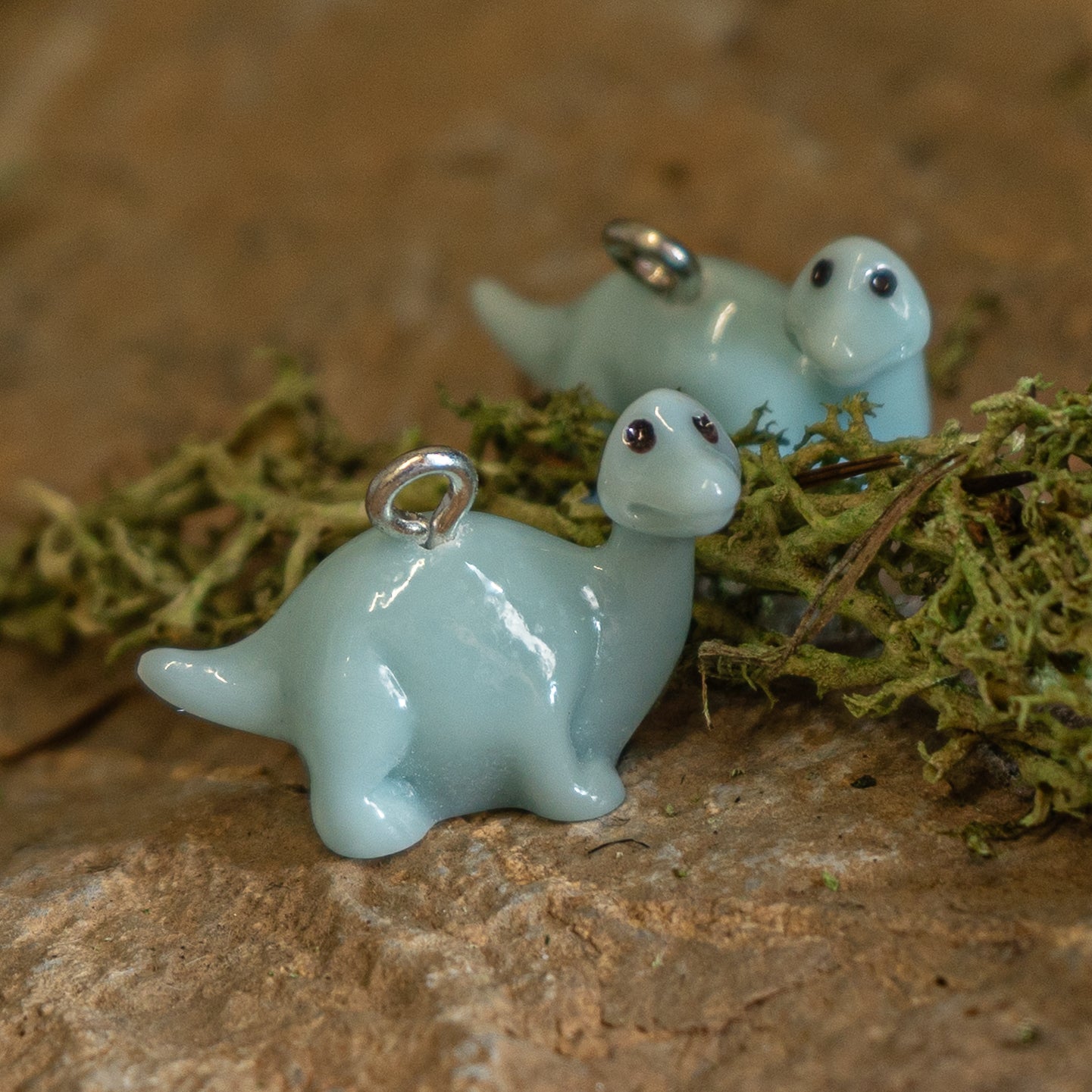 Firecracker the Baby Brachiosaurus Mini Resin Charm