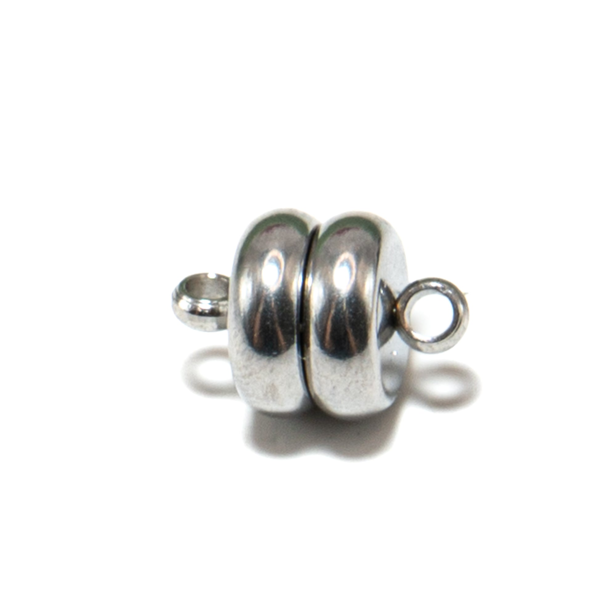 Flat Round Magnetic Clasp in Silver