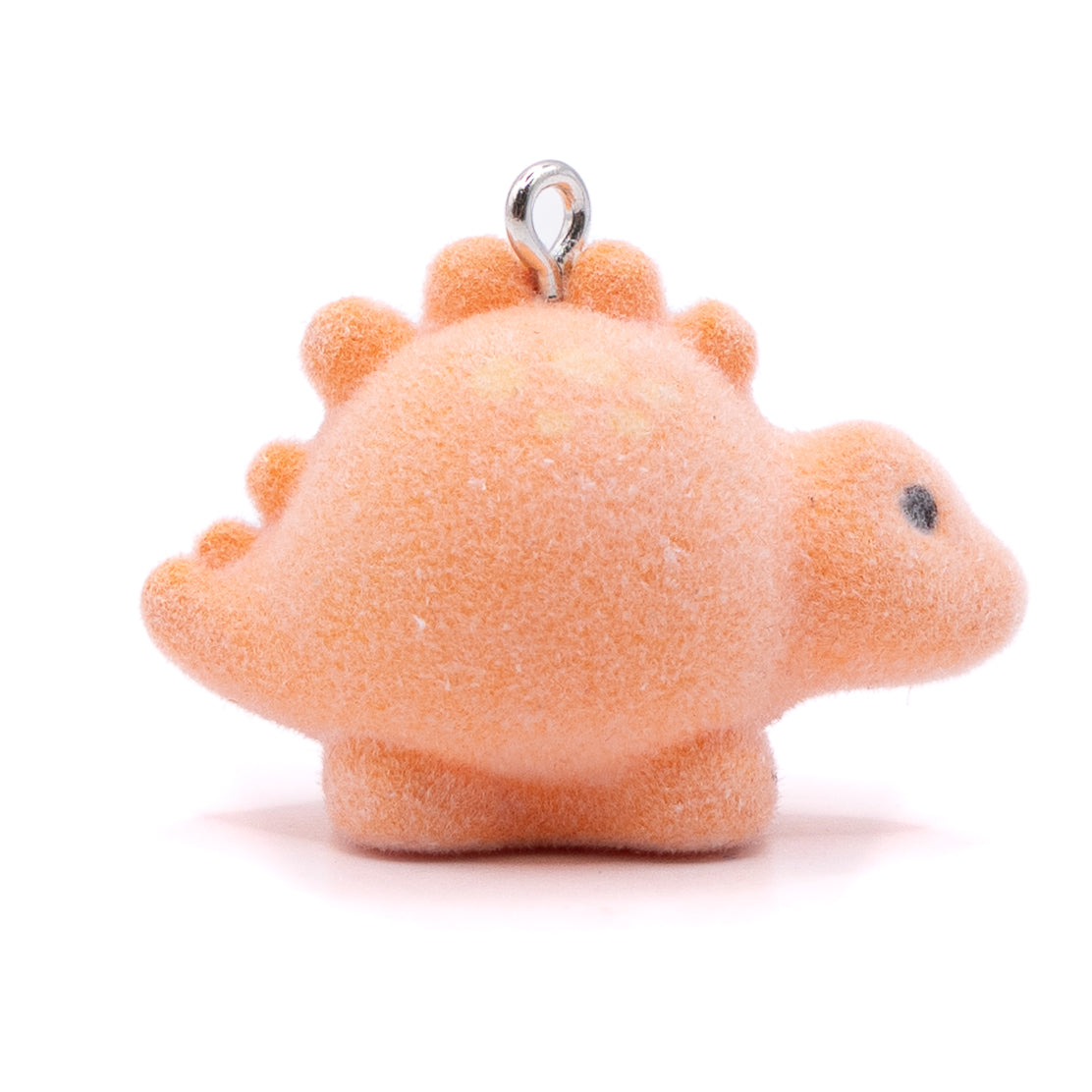Flocked Resin Focal Charm in Potato the Stegosaurus