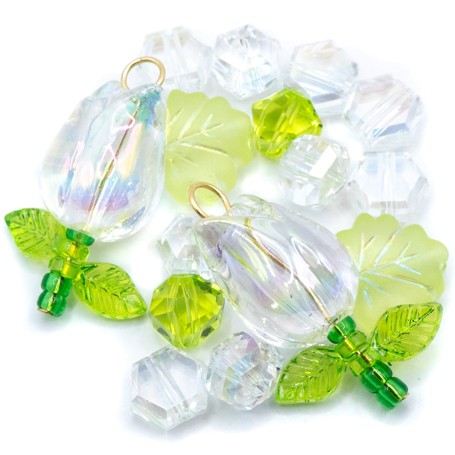 Floral Bead Mix in Crystal Kingdom Tulips