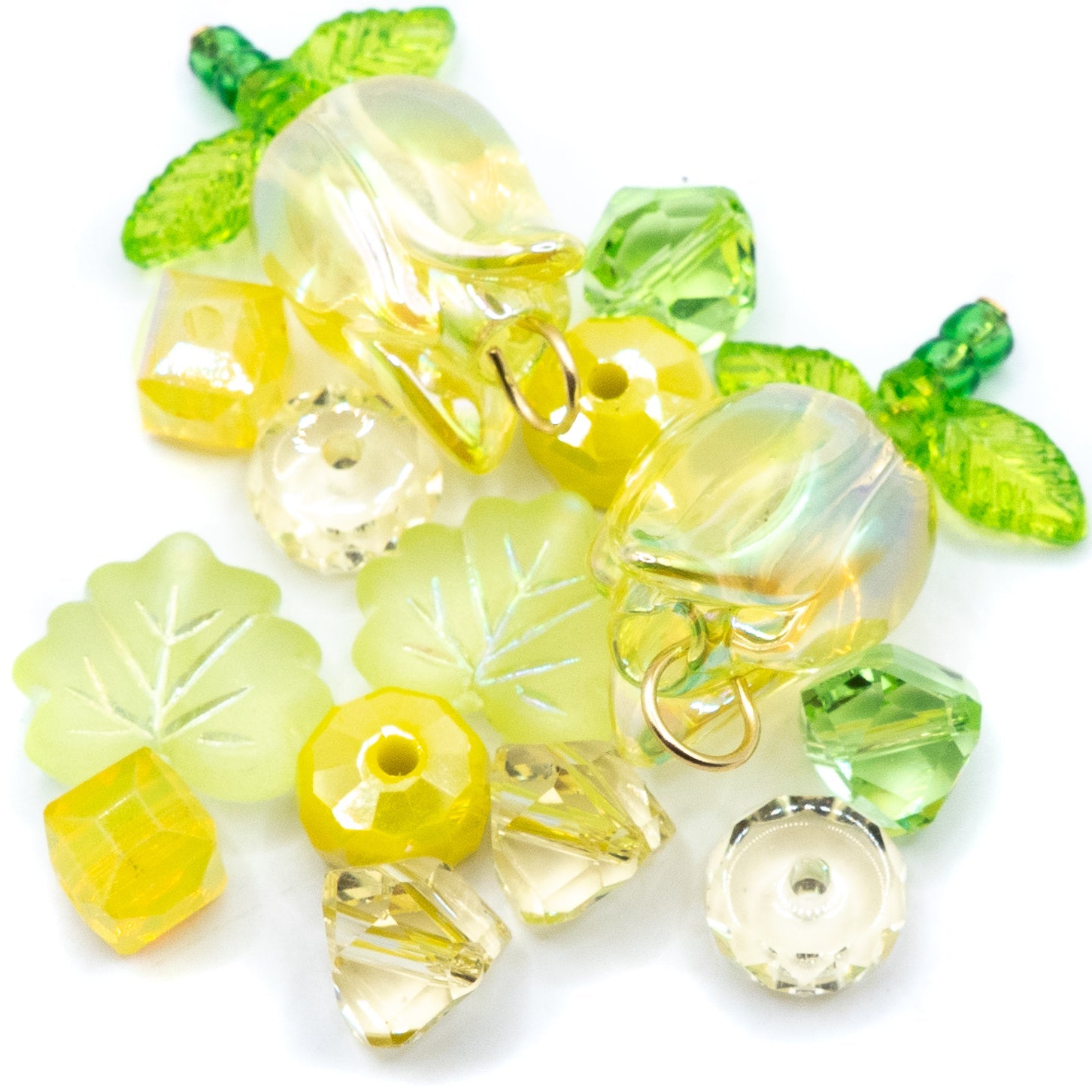 Floral Bead Mix in Lemon Tulips