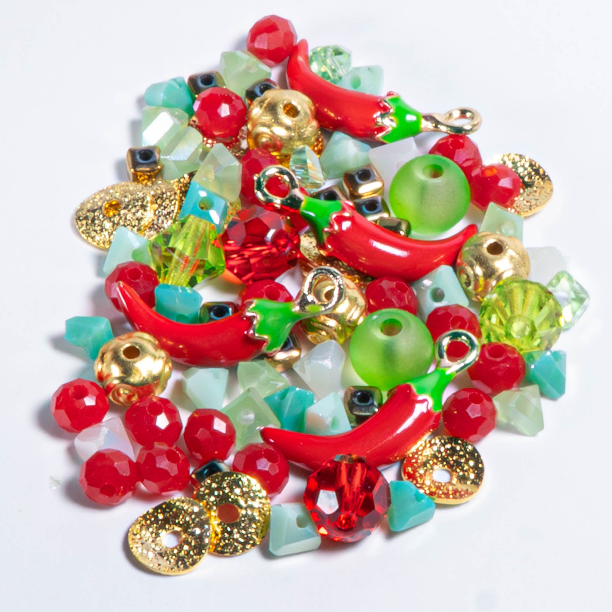 Fruit Mini Bead Mix in Red Hot Chili Pepper