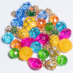 Fruit Mini Bead Mix in Tropical Pineapple