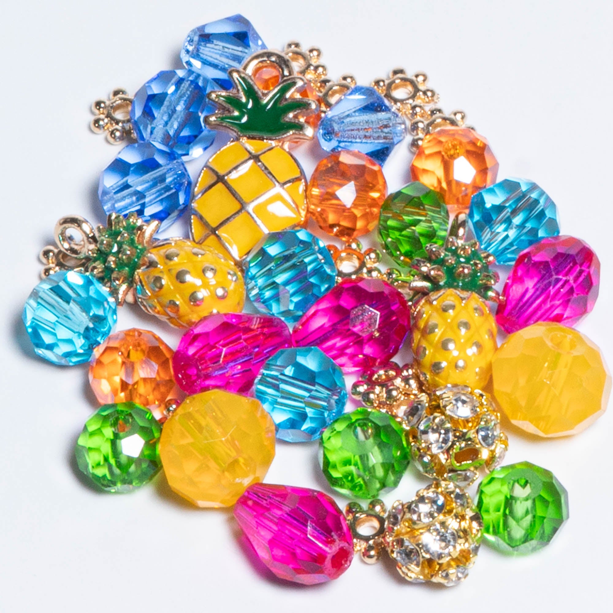 Fruit Mini Bead Mix in Tropical Pineapple