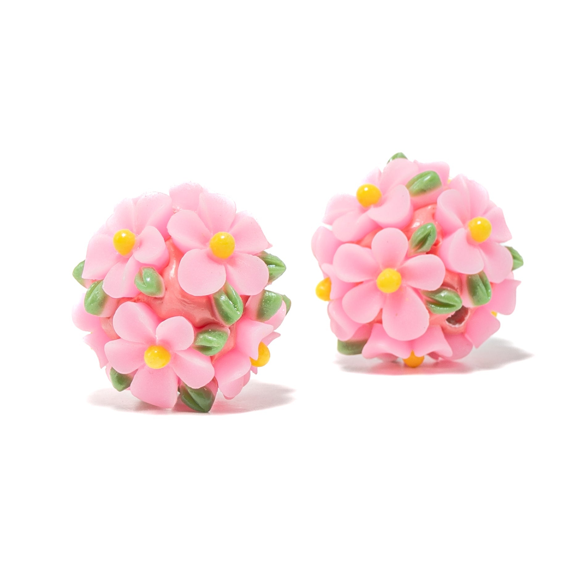 Garden Dreams Boho Bead Pair in Hot Pink