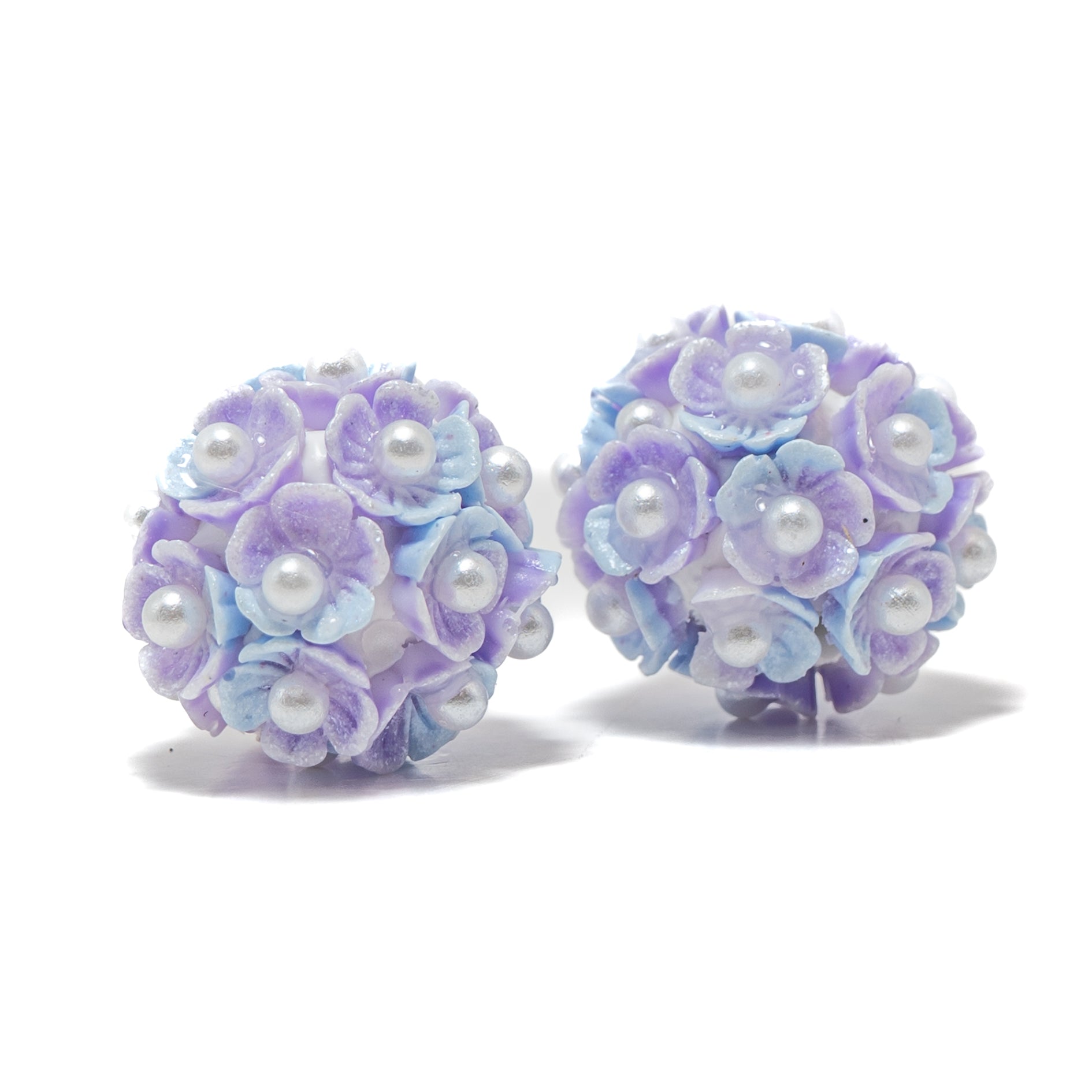Garden Dreams Boho Bead Pair in Purple Cosmos