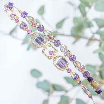 Glass Bead Strand Duo in Amethyst Era