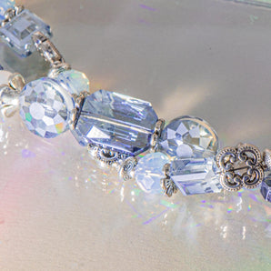 Glass Bead Strand Duo in Grey Skies