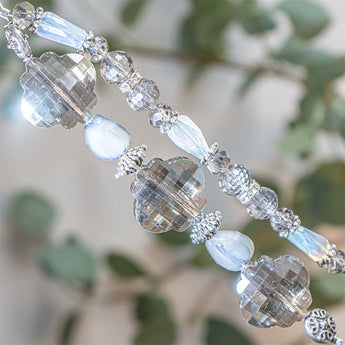 Glass Bead Strand Duo in Shades of Gray