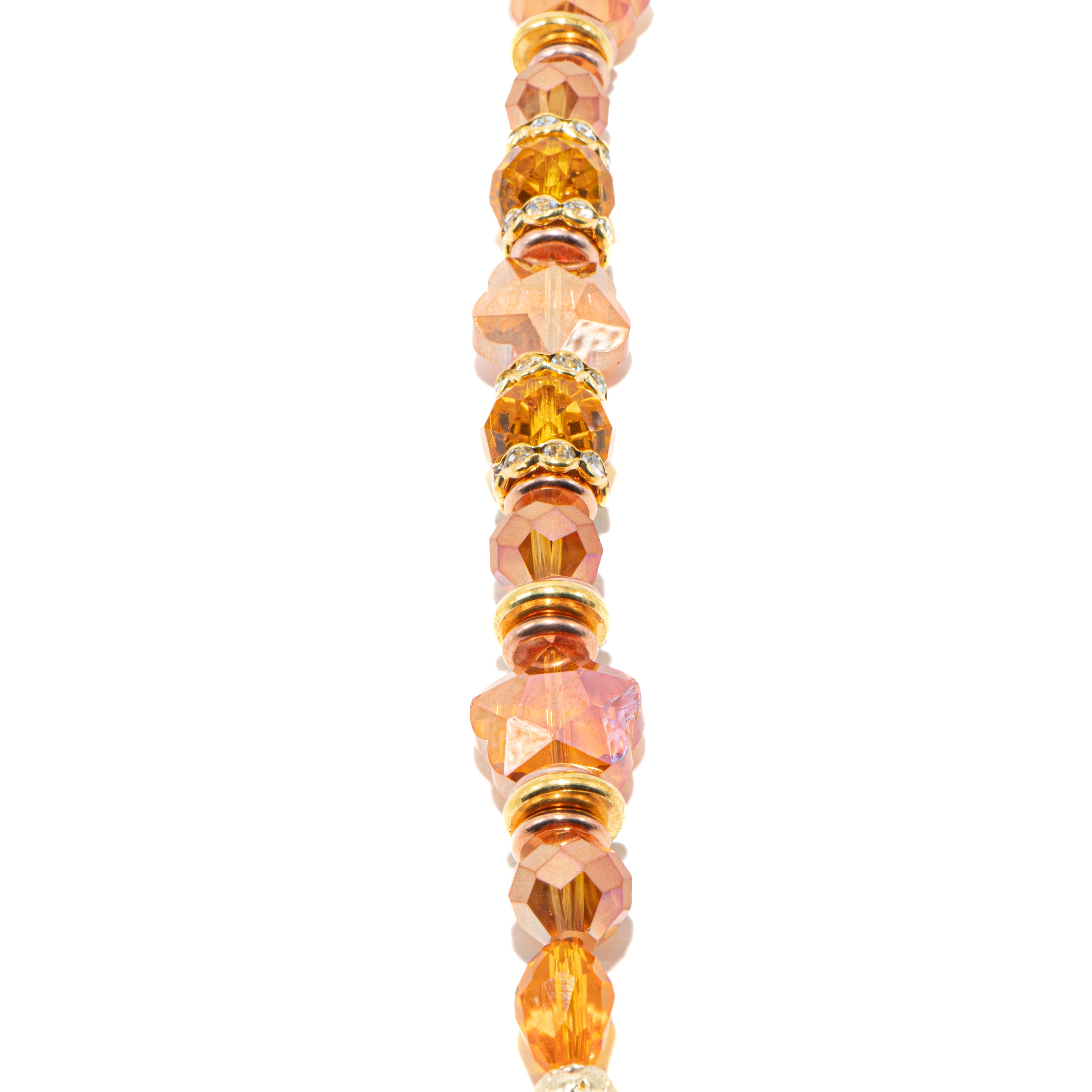 Glass Bead Strand in Pumpkin Seeds