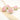 Glass Flower Bead Set in Pink Roses
