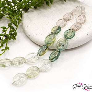 Ombré Glass Bead Set in Herb Garden