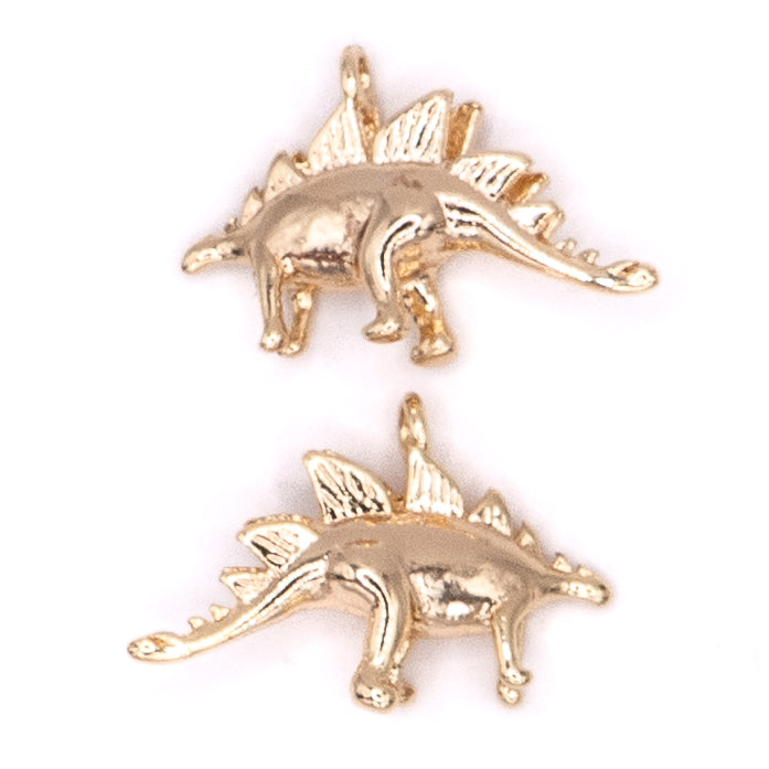 Herd Of Stegosaurus Brass Charm Pairs