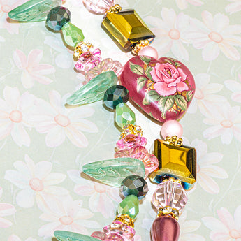 Japanese Tensha Bead Strand Duo in Love In Bloom