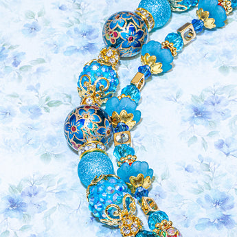 Japanese Tensha Bead Strand Duo in Water Lilies