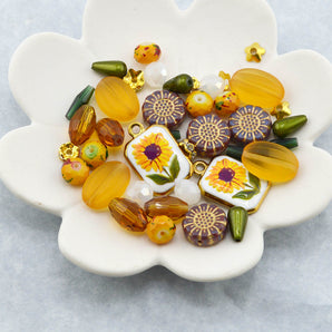 Mini Bead Mix in Wild Sunflowers