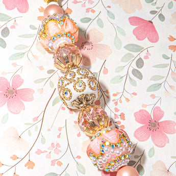 Boho Bead Strand in Peaches & Cream