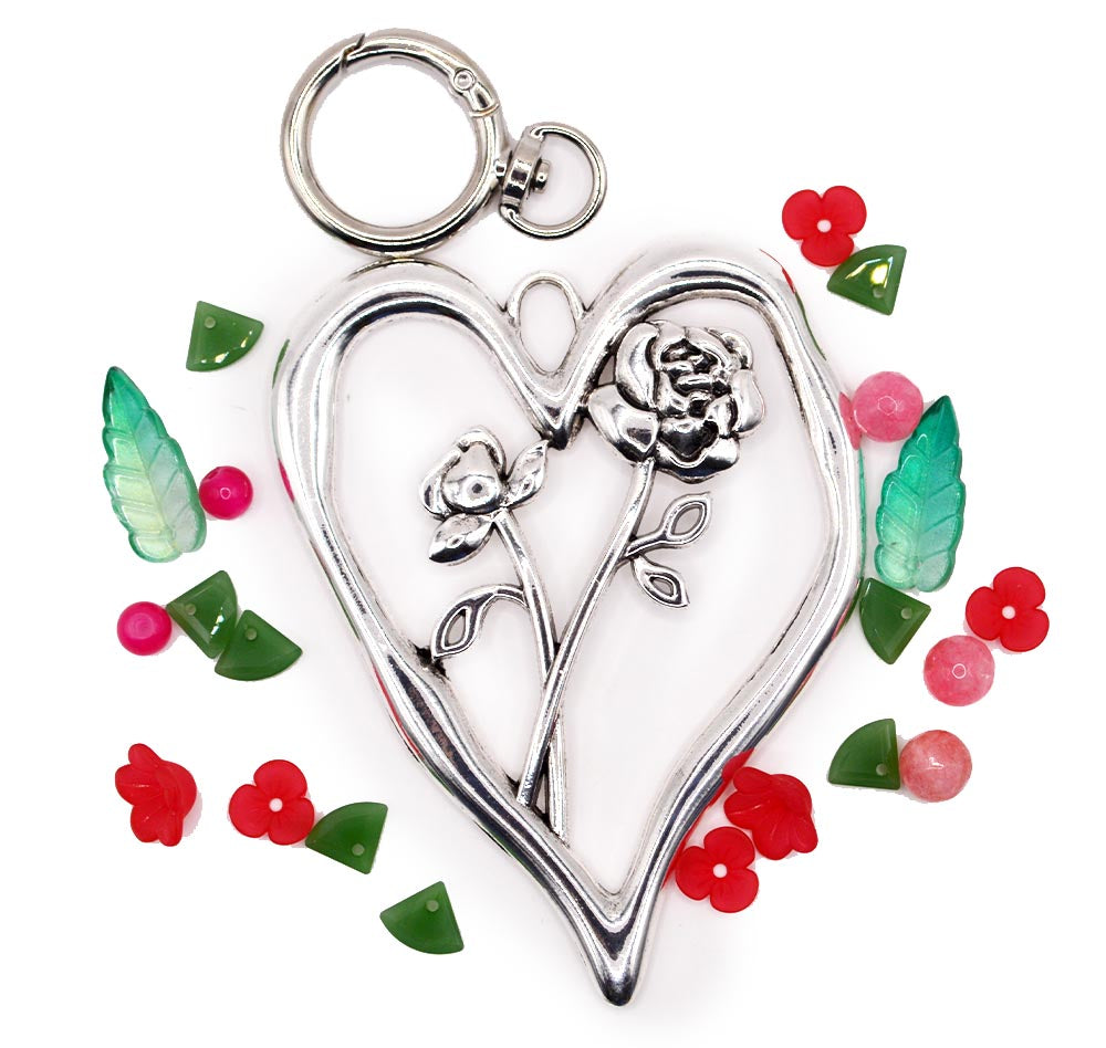 Birth Month Flower Keychain Kit in June Rose