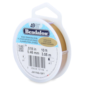 Stringing Wire Gold Color Beadalon 49-Strand