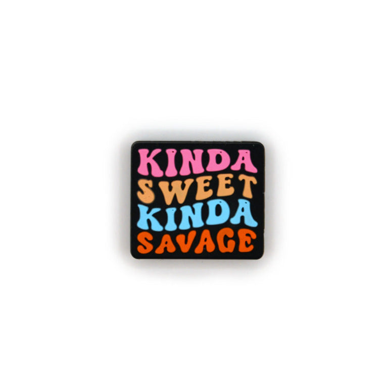 Kinda Sweet Kinda Savage Silicone Focal Bead