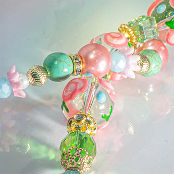 Lampwork Bead Strand Duo in Rose Garden