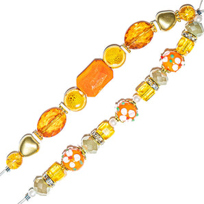 Lampwork Bead Strand Duo in Saccharine Sunshine