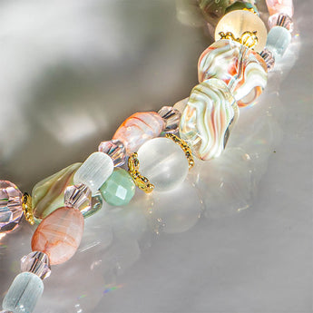 Lampwork Bead Strand Duo in Seaglass