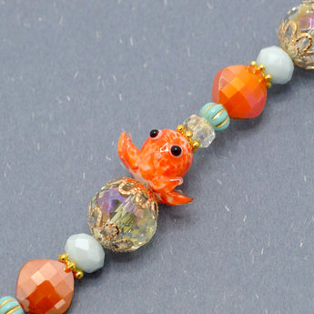 Lampwork Bead Strand in Happy Little Octopus