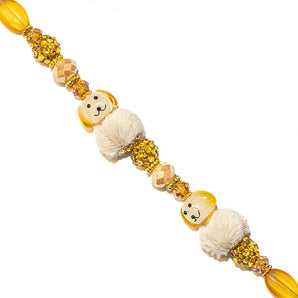 Lampwork Bead Strand in Golden Retriever