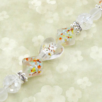 Lampwork Bead Strand in Ice Sculptures