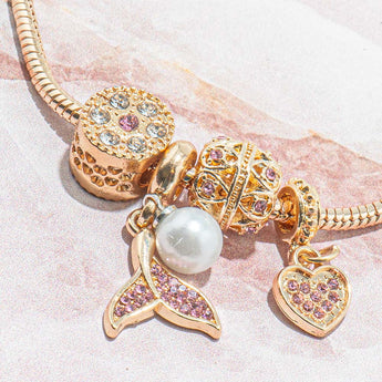 Large Hole Bead Set in Coral Mermaid Magic