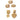 Large Hole Bead Set in Hearts of Gold