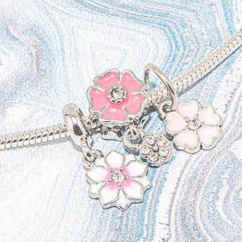 Large Hole Bead Set in Cherry Blossom Bliss