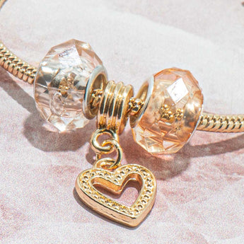 Large Hole Bead Set in Sunshine Glass