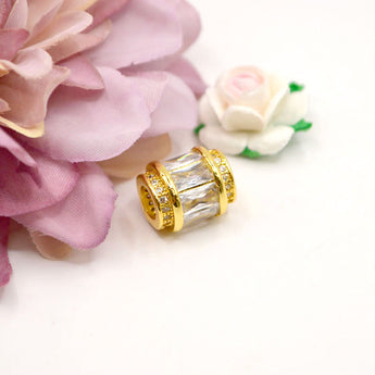 Live Love Sparkle Large Hole Bead in Crystal