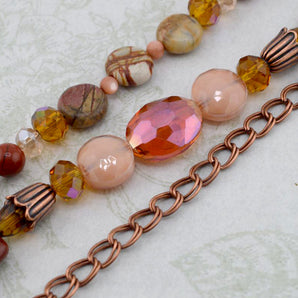 Layer Up Bead Strand Duo & Chain Set in Sunset Canyon