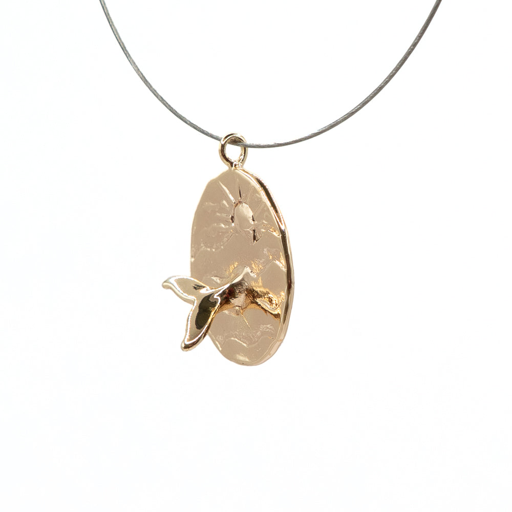 Catch the essence of the coast with these stunning Brass Pendants, featuring a flat round design with a radiant sun and detailed 3D whale