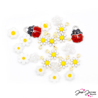 Mini Bead Set in Ladybugs & Daisies