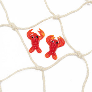 Maine Lobsters Lampwork Bead Pair