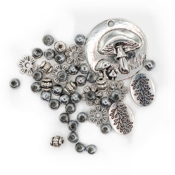Metal Bead Mix in Mushrooms